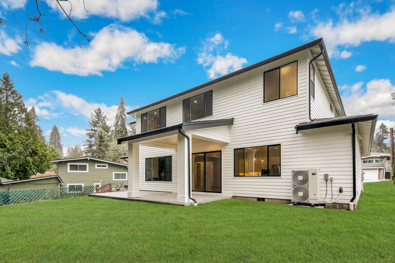 Bellevue 17 custom home rear exterior
