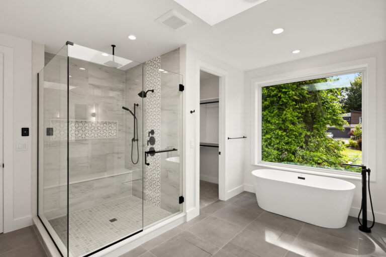 Kirkland 01 custom home primary suite bath