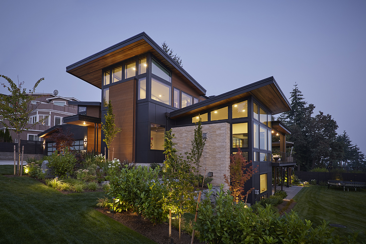Mercer Island 01 custom home pnw contemporary exterior