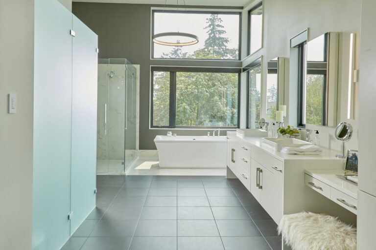 Mercer Island 01 custom home primary suite bath