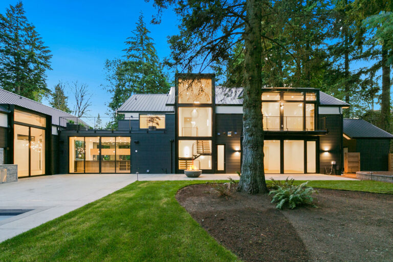 Mercer Island 02 custom home rear exterior