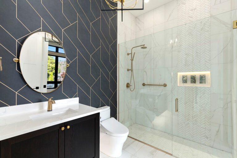 Renton 01 custom home powder room