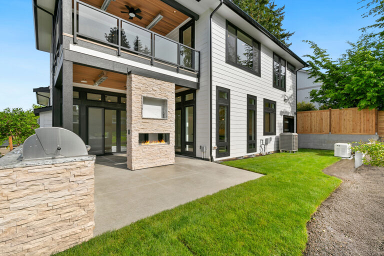 Renton 01 custom home rear exterior