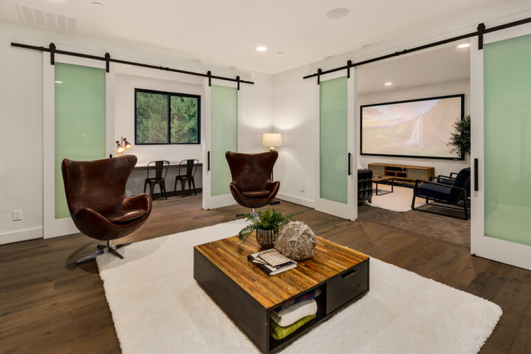 Delhi custom floor plan media room