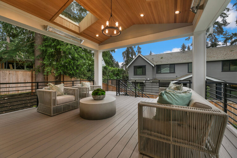 Devon custom floor plan covered deck