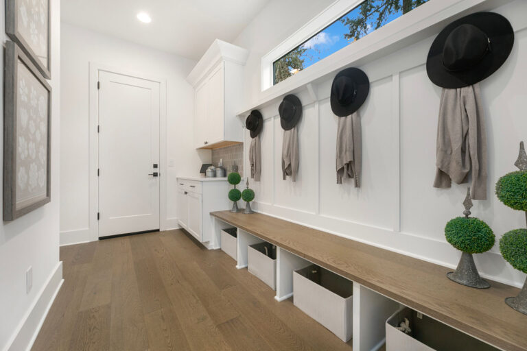 Devon custom floor plan mudroom