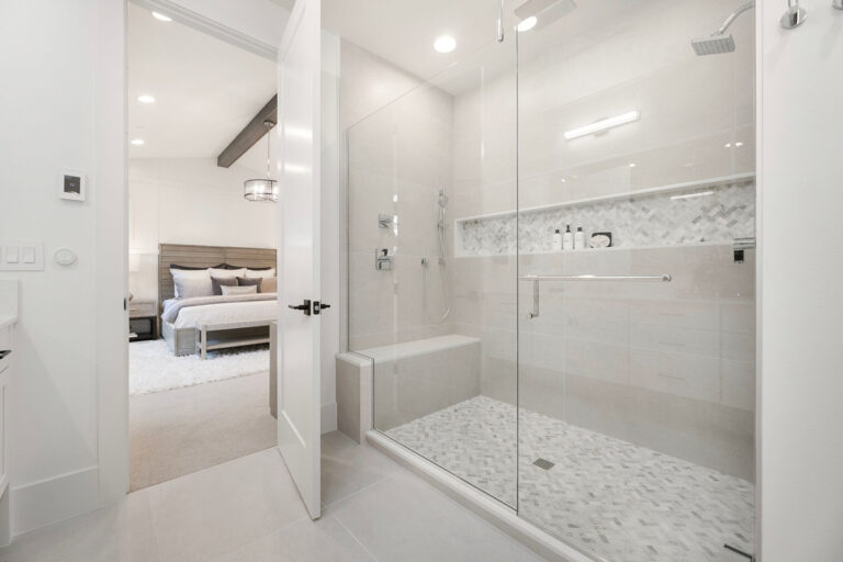 Devon custom floor plan primary suite bath walk in shower