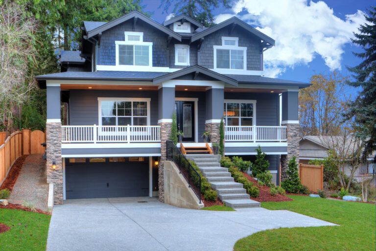 Florence custom floor plan front garage exterior