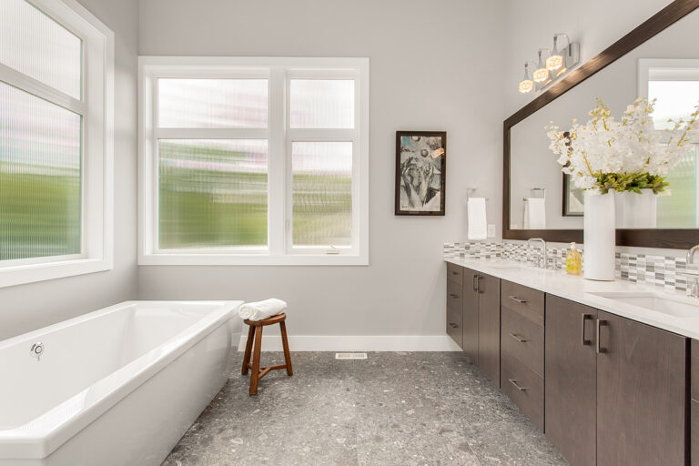 Geneva custom floor plan primary suite bath