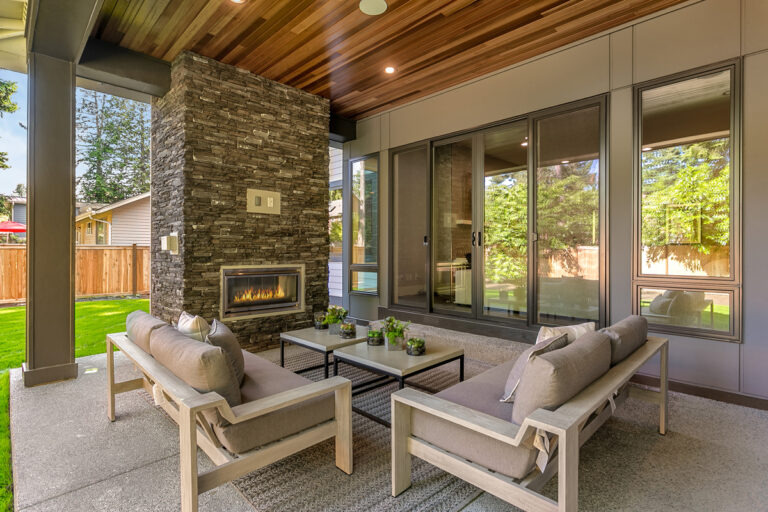 Hawthorne custom floor plan covered patio