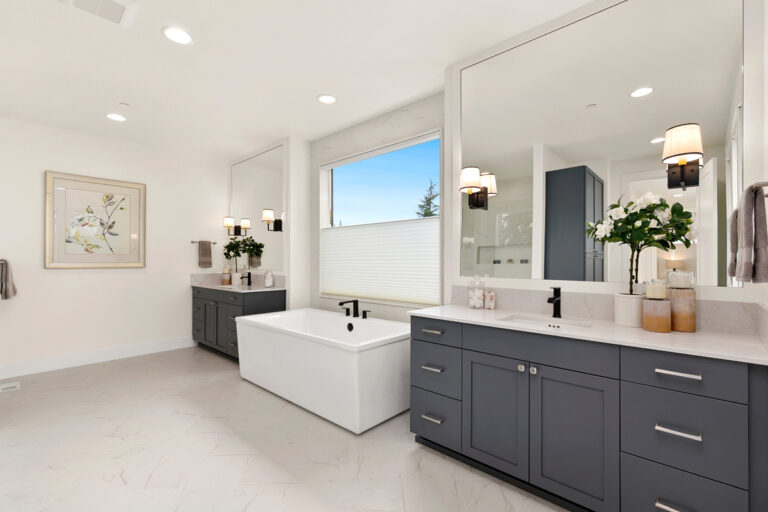 Juniper custom floor plan primary suite bath