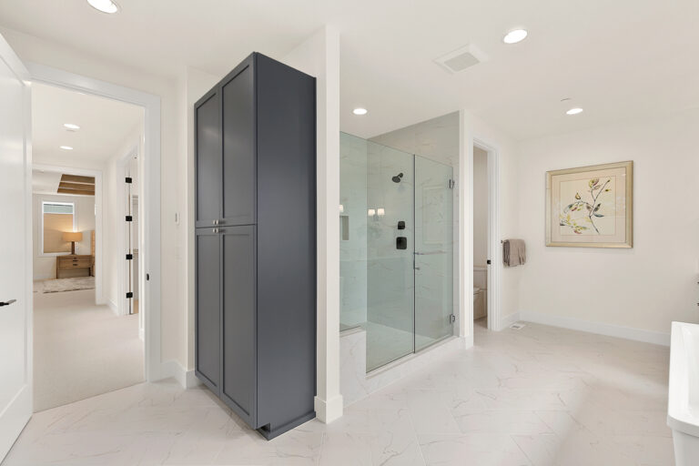 Juniper custom floor plan primary suite bath
