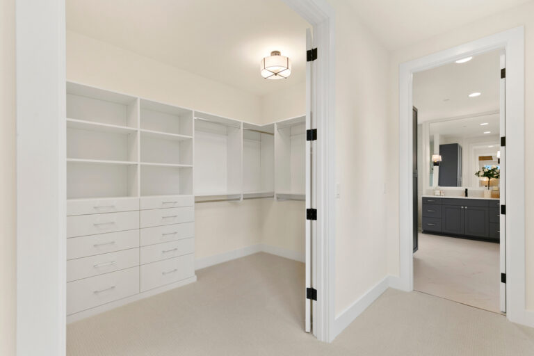 Juniper custom floor plan primary suite closet
