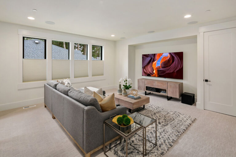 Kelso custom floor plan media room