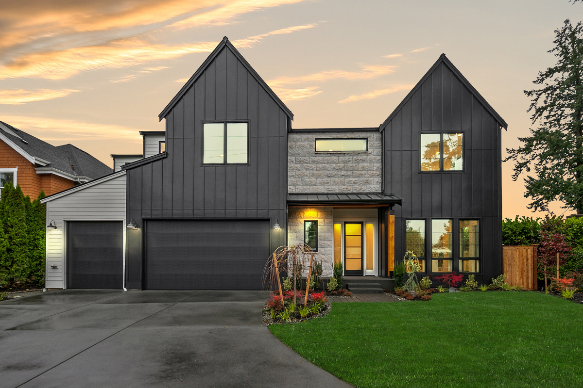 Kensington custom floor plan modern farmhouse front exterior