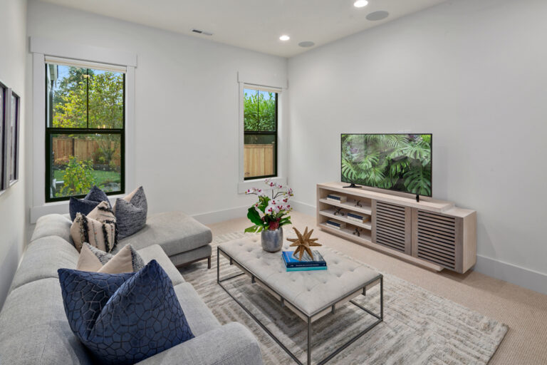 Kensington custom floor plan media room