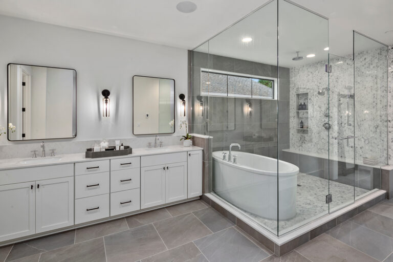 Kensington custom floor plan primary suite bath
