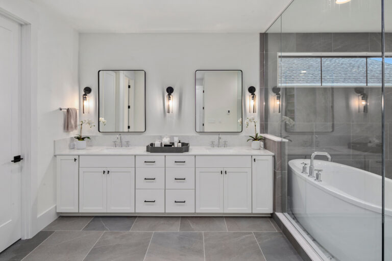 Kensington custom floor plan primary suite bath