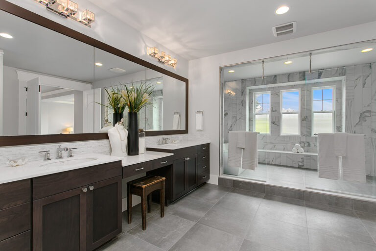 La Belle Maison custom floor plan primary suite bath