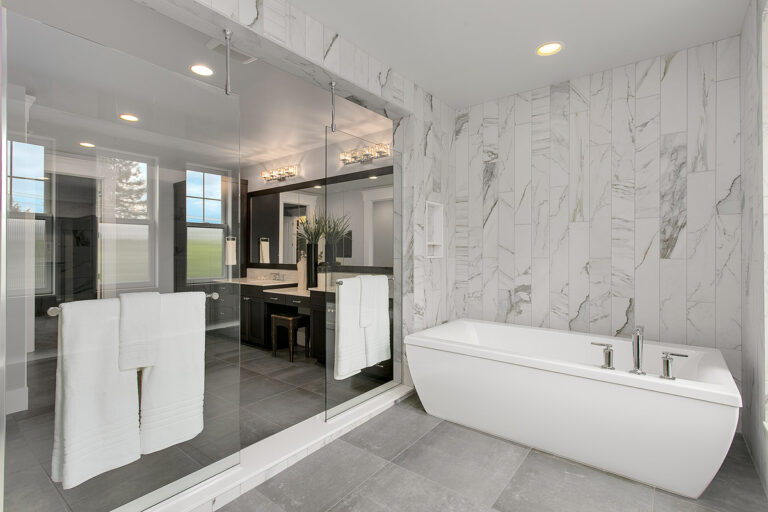 La Belle Maison custom floor plan primary suite bath