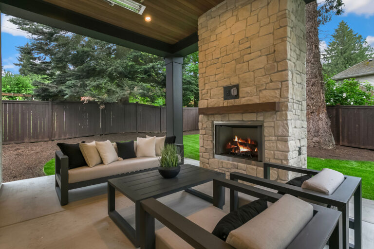 Laurel custom floor plan covered patio