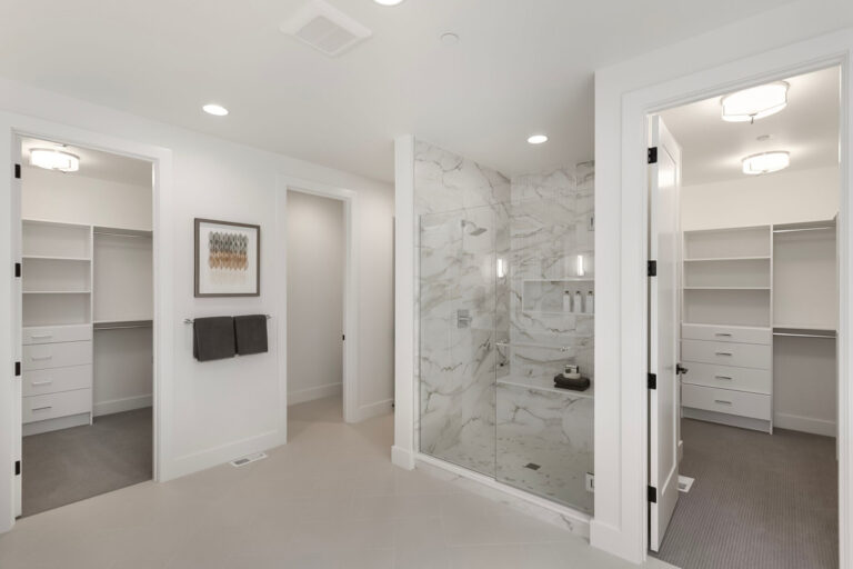 Laurel custom floor plan primary suite bath