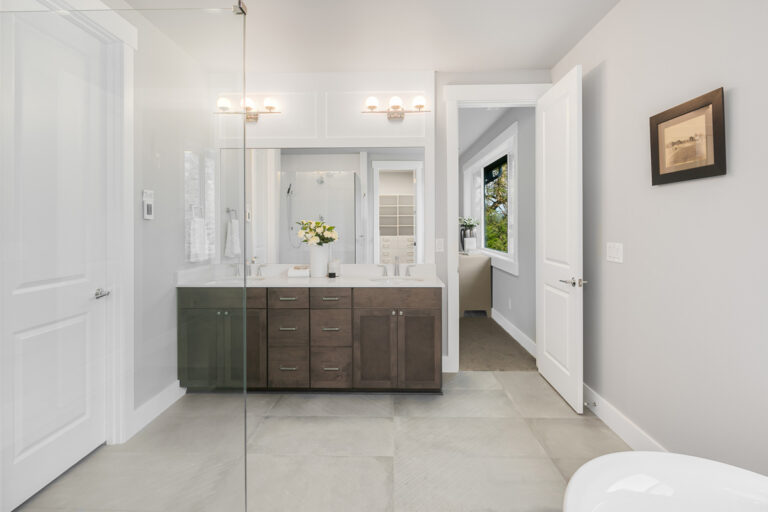 Lisbon custom floor plan primary suite bath