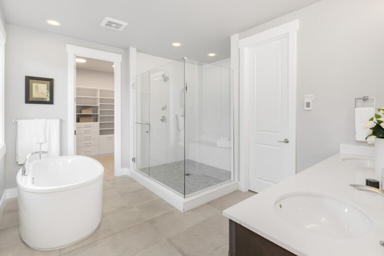 Lisbon custom floor plan primary suite bath