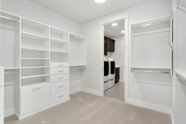 London custom floor plan primary suite closet