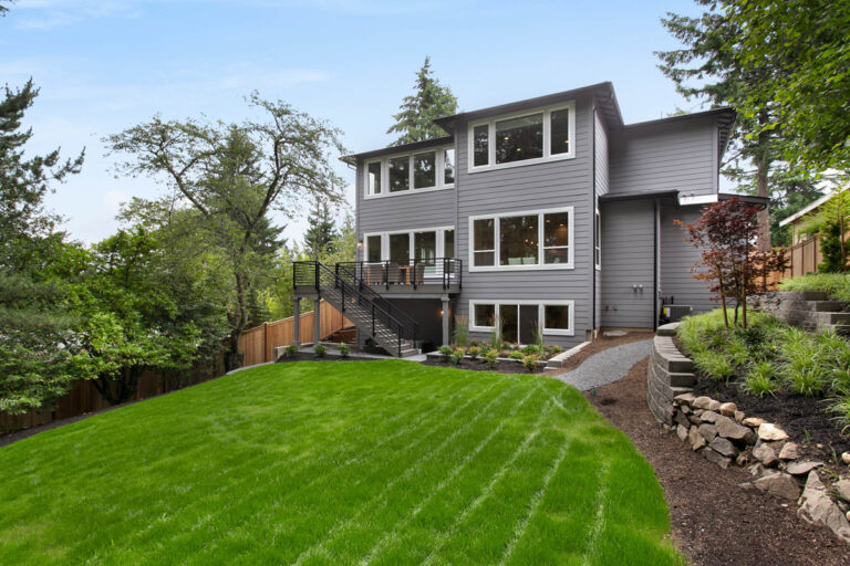 London custom floor plan rear exterior