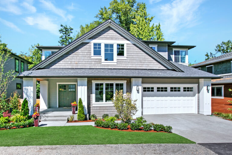 London custom floor plan traditional front exterior