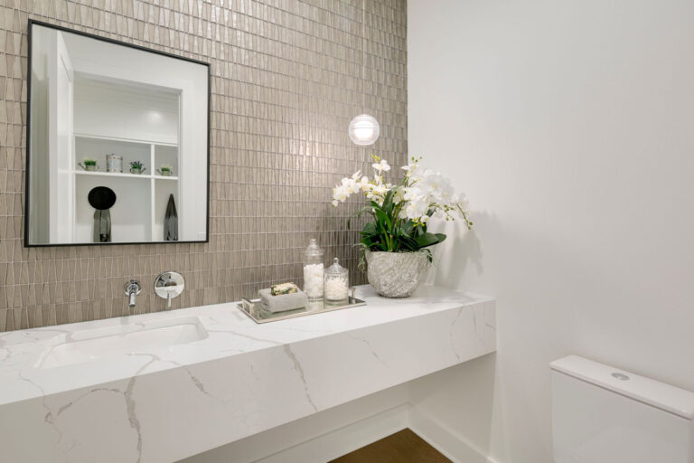 Madera custom floor plan powder room