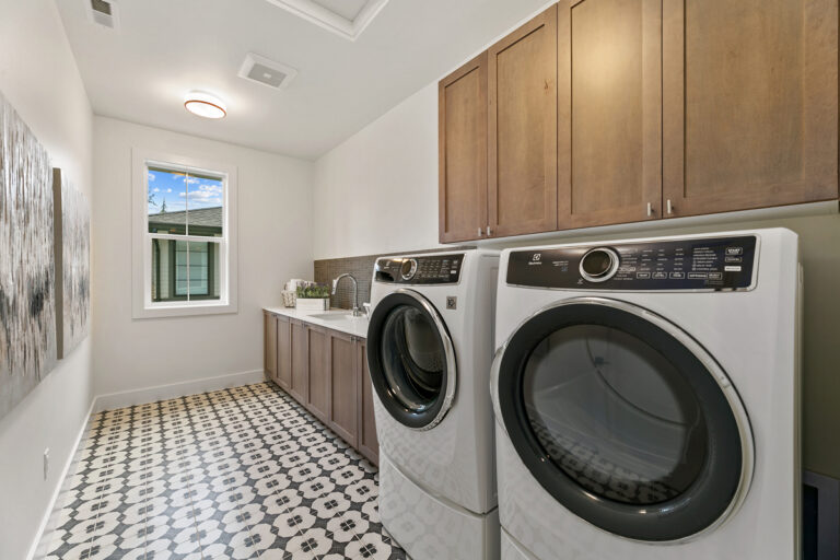 Madrid custom floor plan laundry room