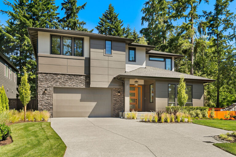 Madrid custom floor plan PNW contemporary front exterior