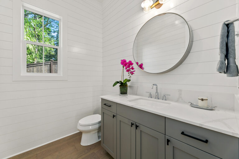 Madrid custom floor plan powder room