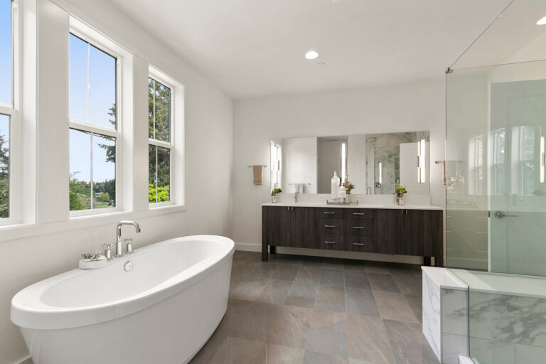 Meadow custom floor plan primary suite bath