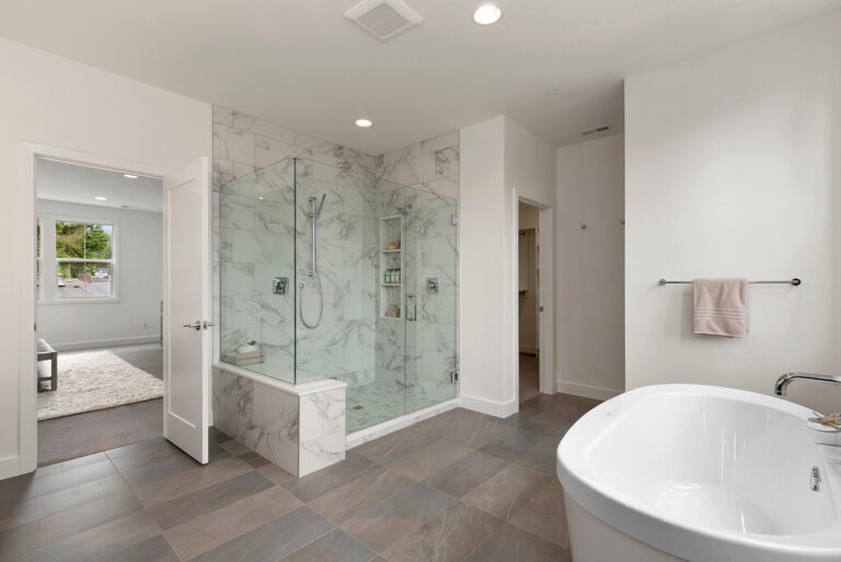 Meadow custom floor plan primary suite bath