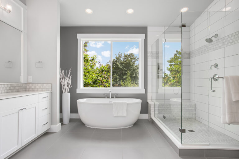 Montpellier custom floor plan primary suite bath