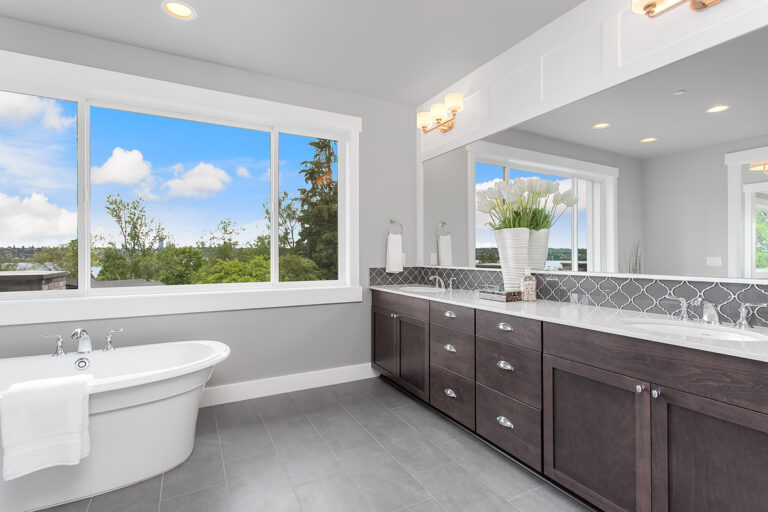 Mozart custom floor plan primary suite bath