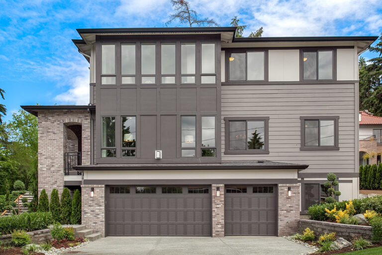 Mozart custom floor plan side garage exterior