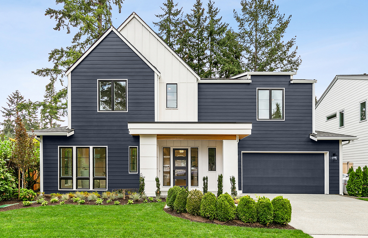 Oakdale custom floor plan modern farmhouse front exterior
