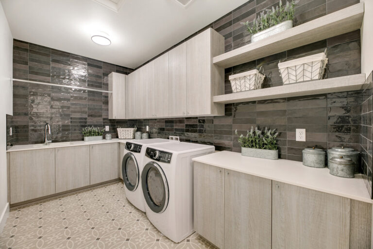 Oakdale custom floor plan laundry room