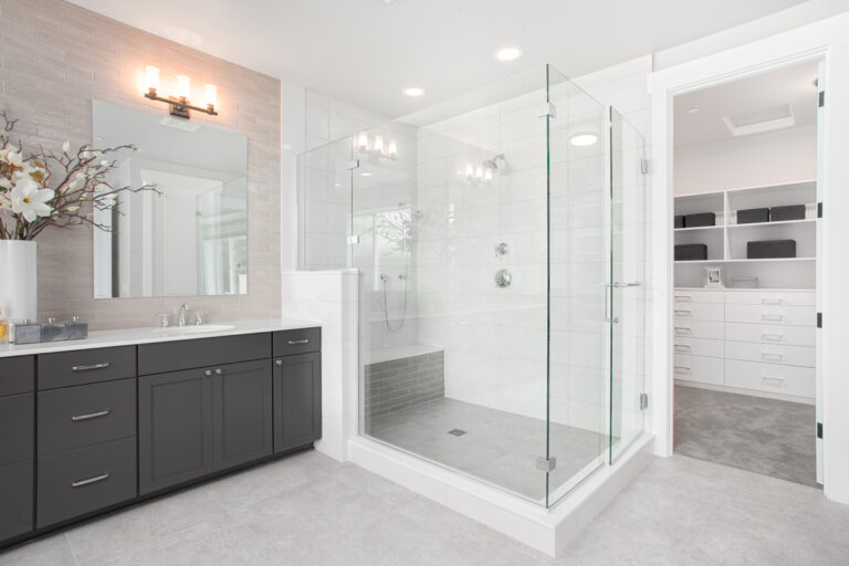 Parthenon custom floor plan craftsman primary suite bath