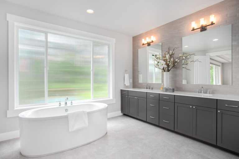 Parthenon custom floor plan craftsman primary suite bath