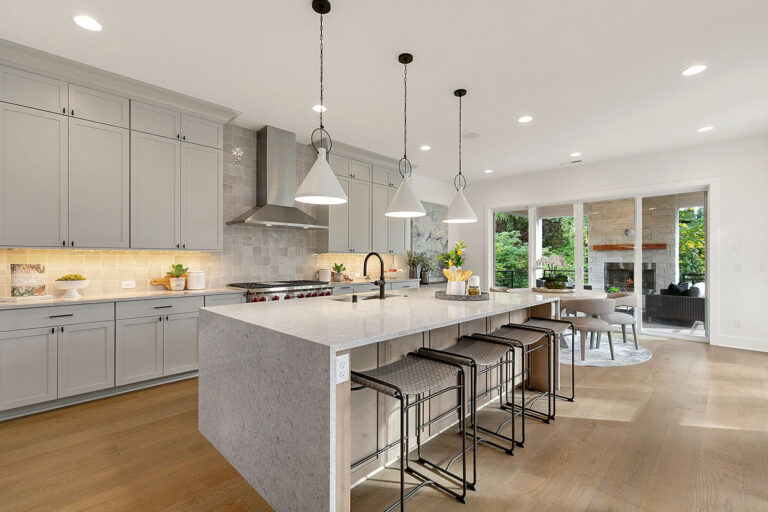 Pasadena custom floor plan kitchen