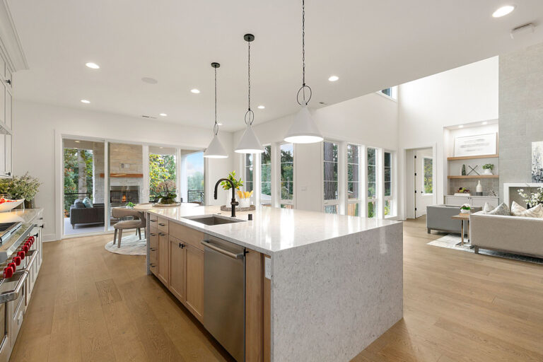 Pasadena custom floor plan kitchen