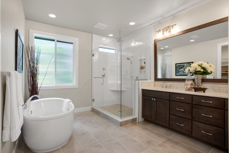 Patagonia custom floor plan primary suite bath