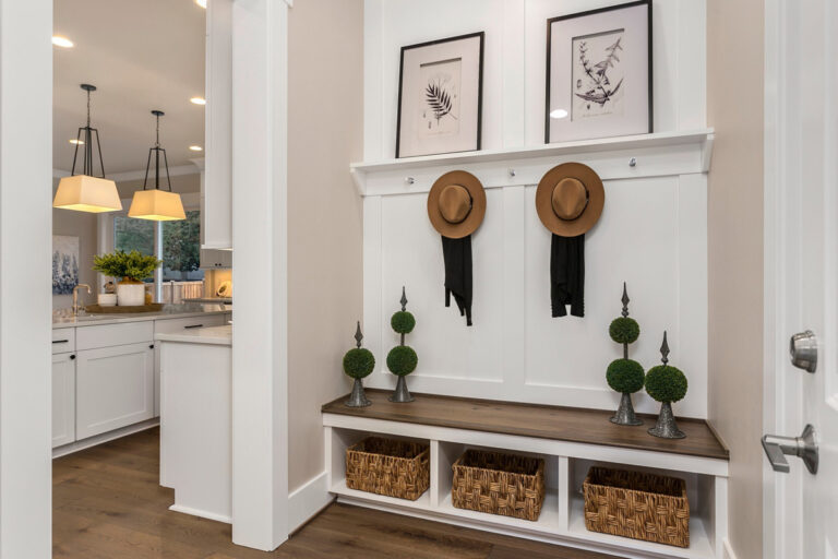 Perth custom floor plan mudroom