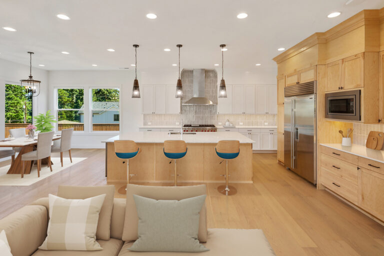 Ravenswood custom floor plan modern farmhouse primary suite bath
