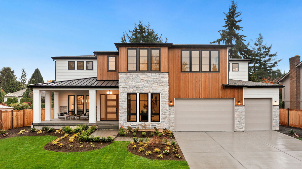 San Anita custom floor plan PNW contemporary front exterior